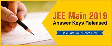 jee main result 2019 answer key